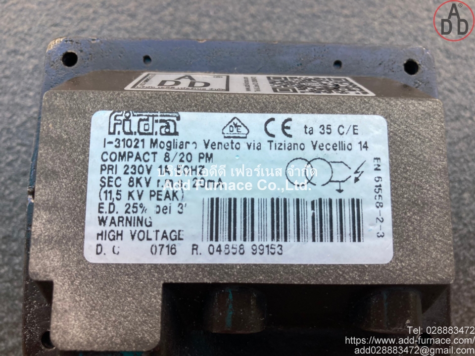 Fida zuendtrafo Compact 8/20 PM ignition transformer(9)